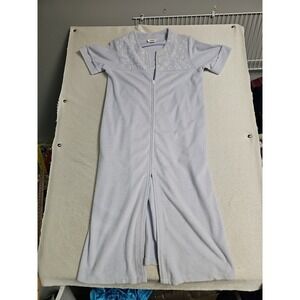 Vintage Talbots Terry Cloth Robe Full Zip Purple  Small